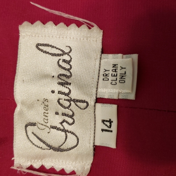 Handmade Raspberry wool skirt suit, silk lined, women's 14 - Picture 2 of 8